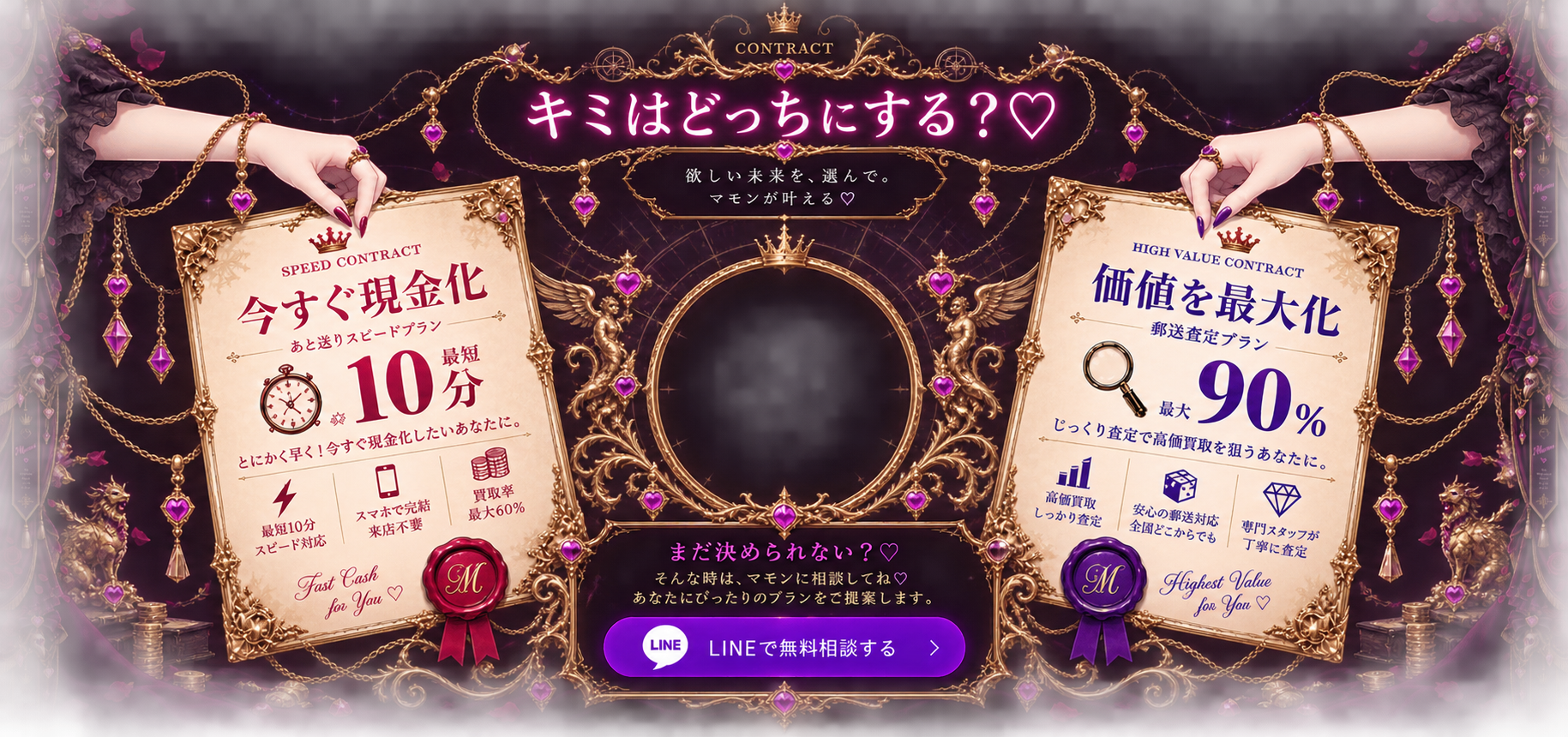 スピードプランと郵送査定プラン